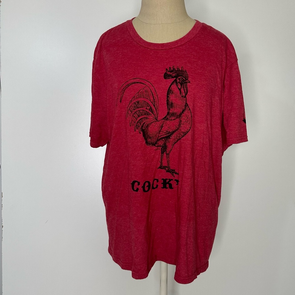 Mason jar label Cocky Rooster graphic t-shirt xl - Picture 6 of 16